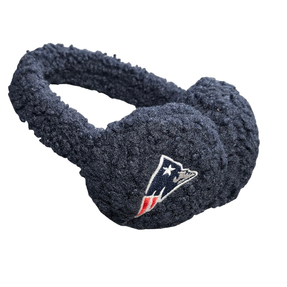 FOCO New England‎ Patriots Earmuffs OS Navy Blue Sherpa NFL Winter Ear Warmers
